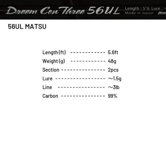 Dreem UP Dreem Con Three 56UL MATSU (Spinning) - Britannic Trade