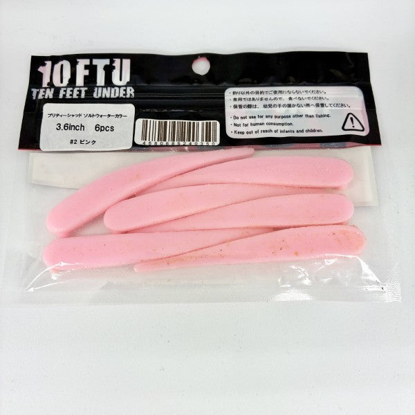TEN FEET UNDER PRETTY SHAD SW 3.6" (6 pcs/pack) #2 PINK