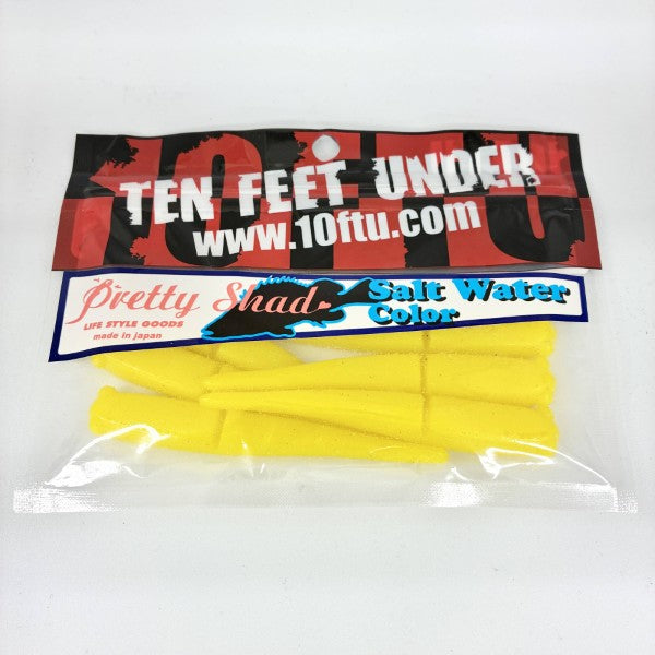 TEN FEET UNDER PRETTY SHAD SW 3.6" (6 pcs/pack) #3 CLEAR KILLER