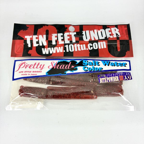 TEN FEET UNDER PRETTY SHAD SW 3.6" (6 pcs/pack) #4 MAKKA