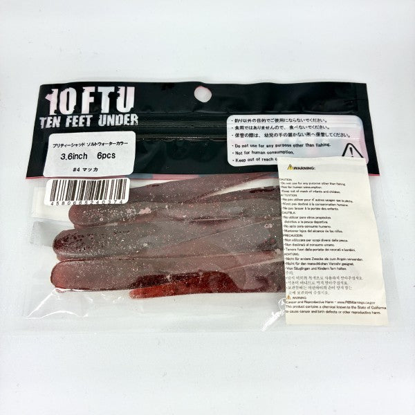 TEN FEET UNDER PRETTY SHAD SW 3.6" (6 pcs/pack) #4 MAKKA