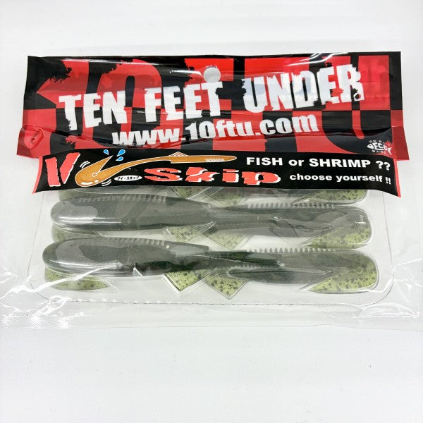TEN FEET UNDER V-Skip 4.8" (6 pcs/pack) #2 WATER MELON PEPPER