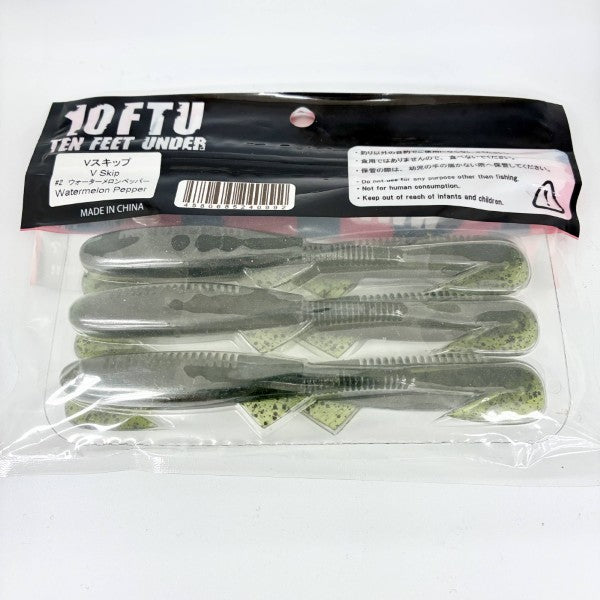 TEN FEET UNDER V-Skip 4.8" (6 pcs/pack) #2 WATER MELON PEPPER