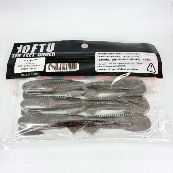 TEN FEET UNDER V-Skip 4.8" (6 pcs/pack) #12 BLACK NEON
