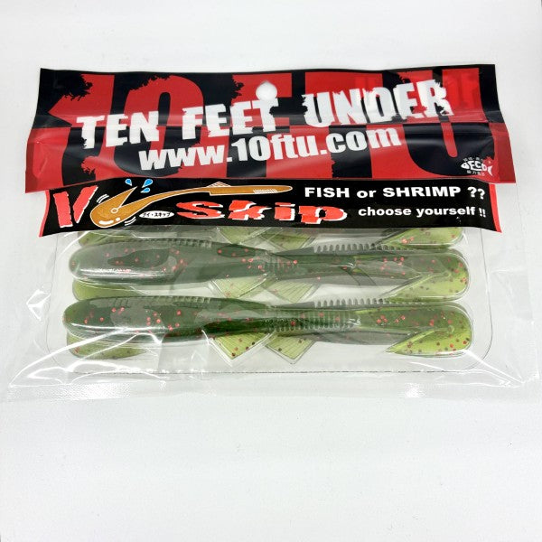 TEN FEET UNDER V-Skip 4.8" (6 pcs/pack) #21 WATER MELON RED