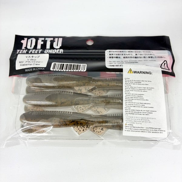 TEN FEET UNDER V-Skip 4.8" (6 pcs/pack) #23 ARABAMA CLAW