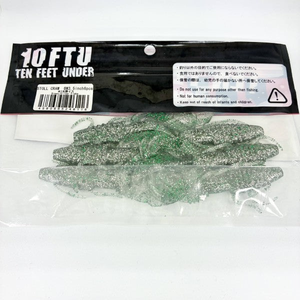 TEN FEET UNDER STOLL CRAW SW 3.5" (6 pcs/pack) #1 MIZUNO ISU