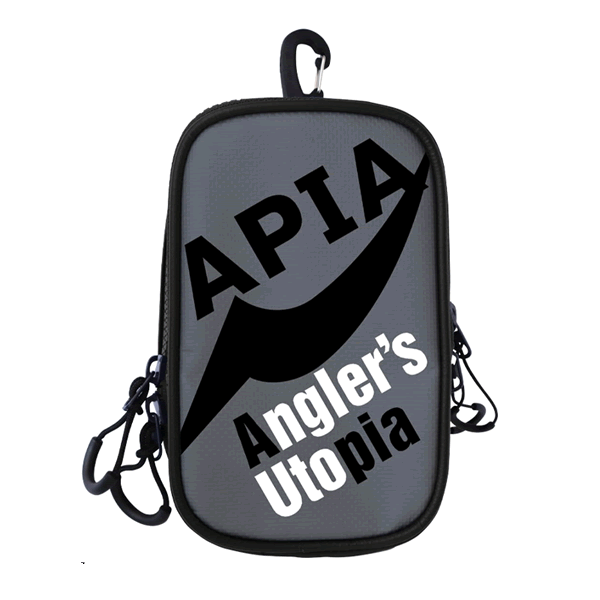 APIA Angler’s Utopia 2 ROOM POUCH 100x160x50mm GRAY fishing accessory