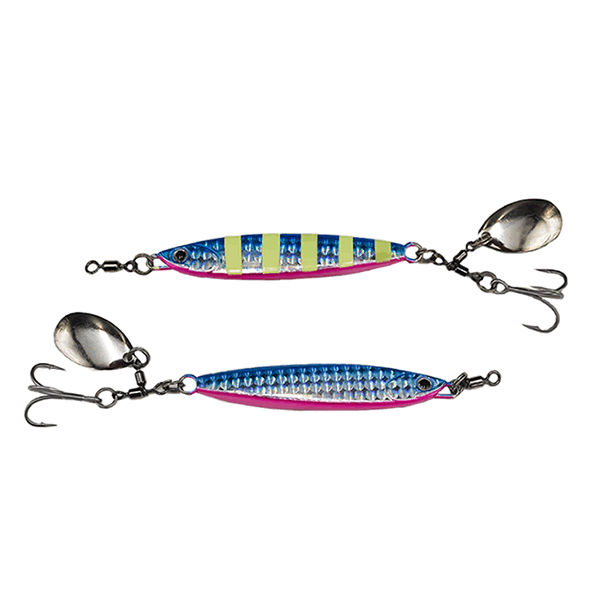 Galapagos SHORE METAL BLADE 40g 80mm #28 BLUE PINK ZEBRA