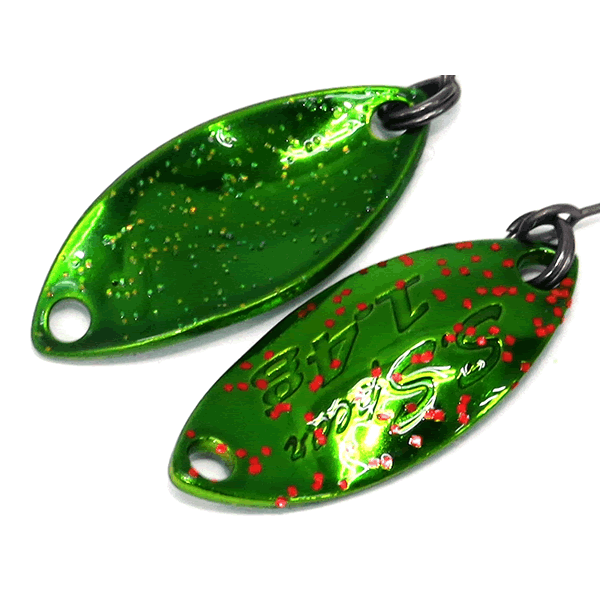 VALKEIN SERVANT SPEAR 1.4g Sinking AJM9 METALLIC GREEN RED GLITTER/METALLIC GREEN HOLORIUM LAME