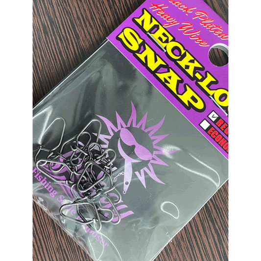 Boggy Neck-Lock Snap Black Plated ECONOMY PACK No.3 (50 pcs/pack) fishing terminal tackle — photo 2