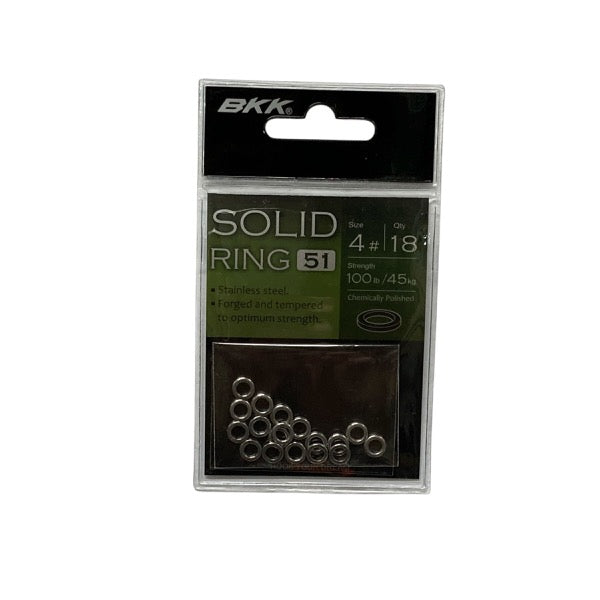 BKK SOLID RING-51 #6 (18 pcs/pack) fishing terminal tackle