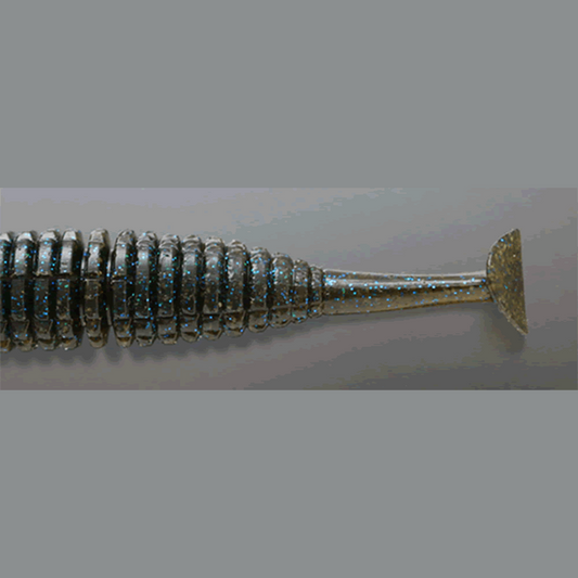 issei CARAMEL SHAD 4" (6 pcs/pack) #31 GURIPAN BLUE FLAKE