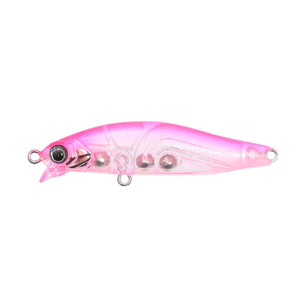 issei UMITARO AME MINNOW 48SR-SS 48mm : 2.7g Slow Sinking #003 PINK BACK TAIL GLOW saltwater fishing lure