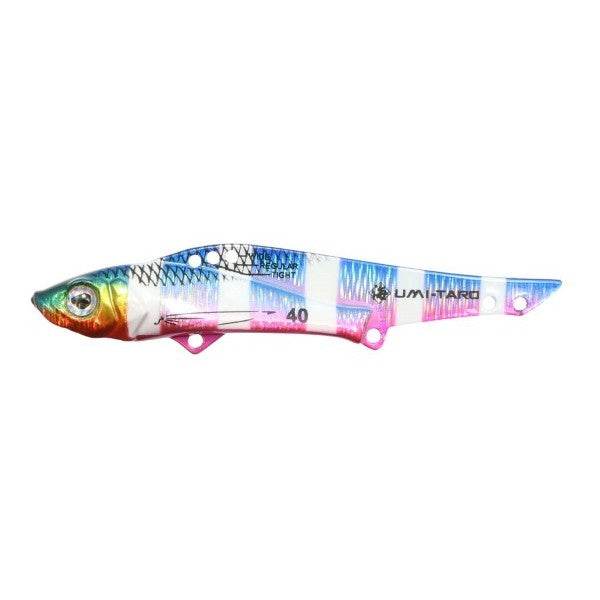 issei UMITARO SPEED SARDINE URUME VIB 40g 93mm : 40g #035 BLUE PINK ZEBRA GLOW - Britannic Trade