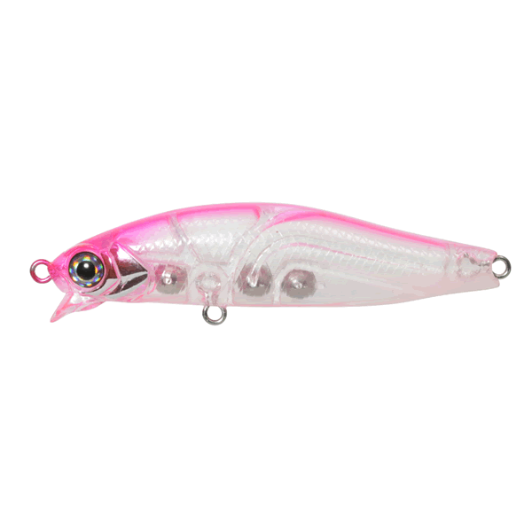 issei UMITARO AME MINNOW 55MR-SS 55mm : 3.9g Slow Sinking #003 PINK BACK TAIL GLOW saltwater fishing lure