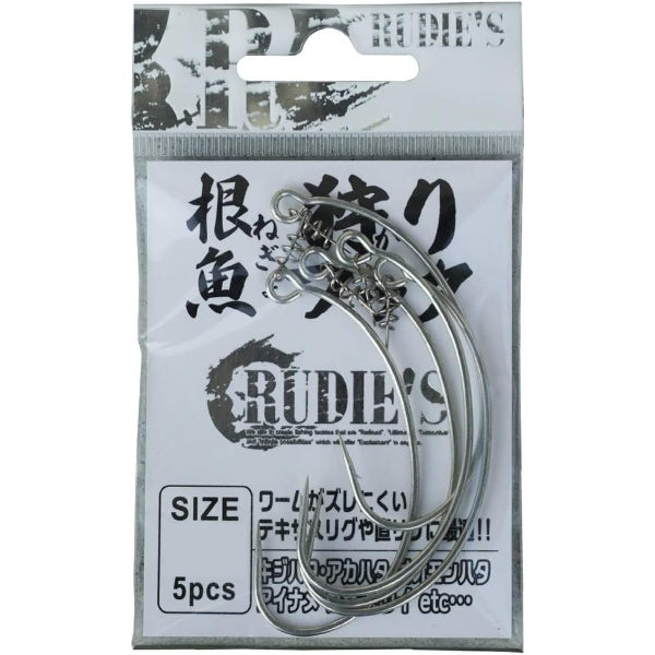RUDIE'S NEGYOKARI J-H HOOK #4/0 (5 pcs/pack) fishing terminal tackle