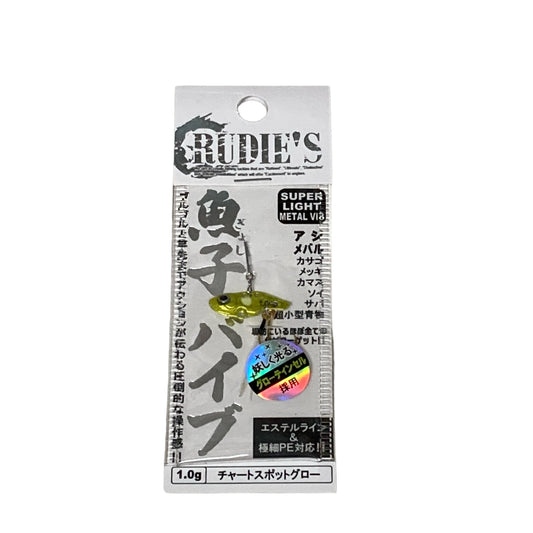 RUDIE'S GYOSHI VIBE 1g CHART SPOT GLOW saltwater fishing lure — photo 2