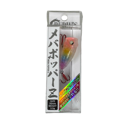 RUDIE'S MEBA POPPER Z 35mm : 3.5g MARBLE / SILVER RAME saltwater fishing lure — photo 2