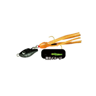 RUDIE'S GYOSHI CHIKU 2.0g NIGHT ORANGE GLOW saltwater fishing lure