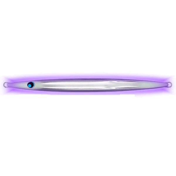UROCO UROCO JIG 350g ALUMINUM UV #014GUV ALUMINUM SILVER DOUBLE END GLOW UV saltwater fishing lure