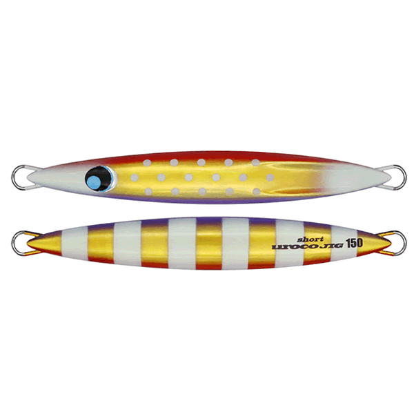UROCO UROCO JIG SHORT SPINEGI 150g #254BG RED GOLD PURPLE/BG DOT ZEBRA
