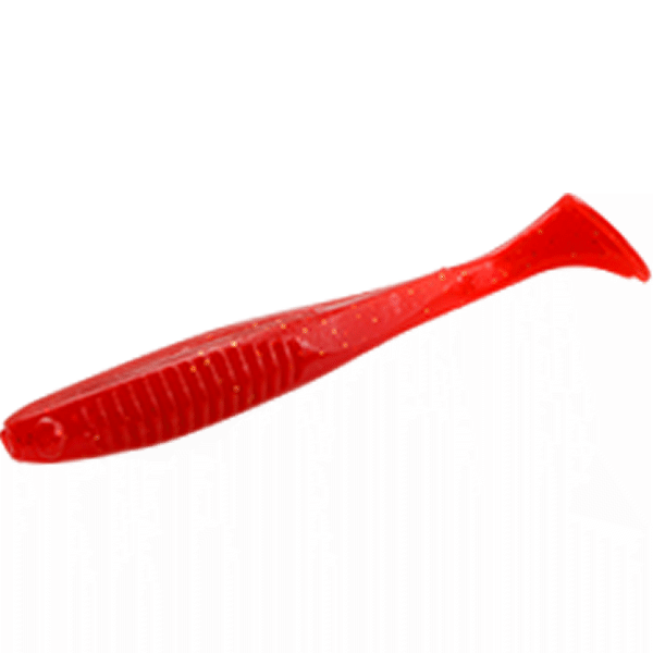 Bait Breath EGG TAIL SHAD 2.8 Feco (8 pcs/pack) #469 RED / TINY GOLD saltwater fishing lure