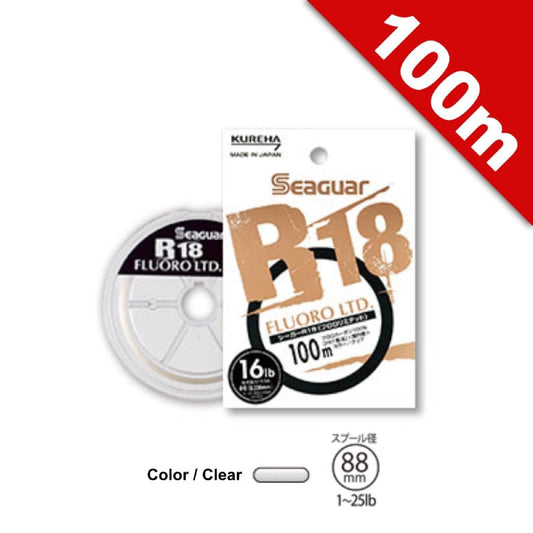 Seaguar R18 FLUORO LTD #0.8 (3.0 lb) - 100m CLEAR - Britannic Trade