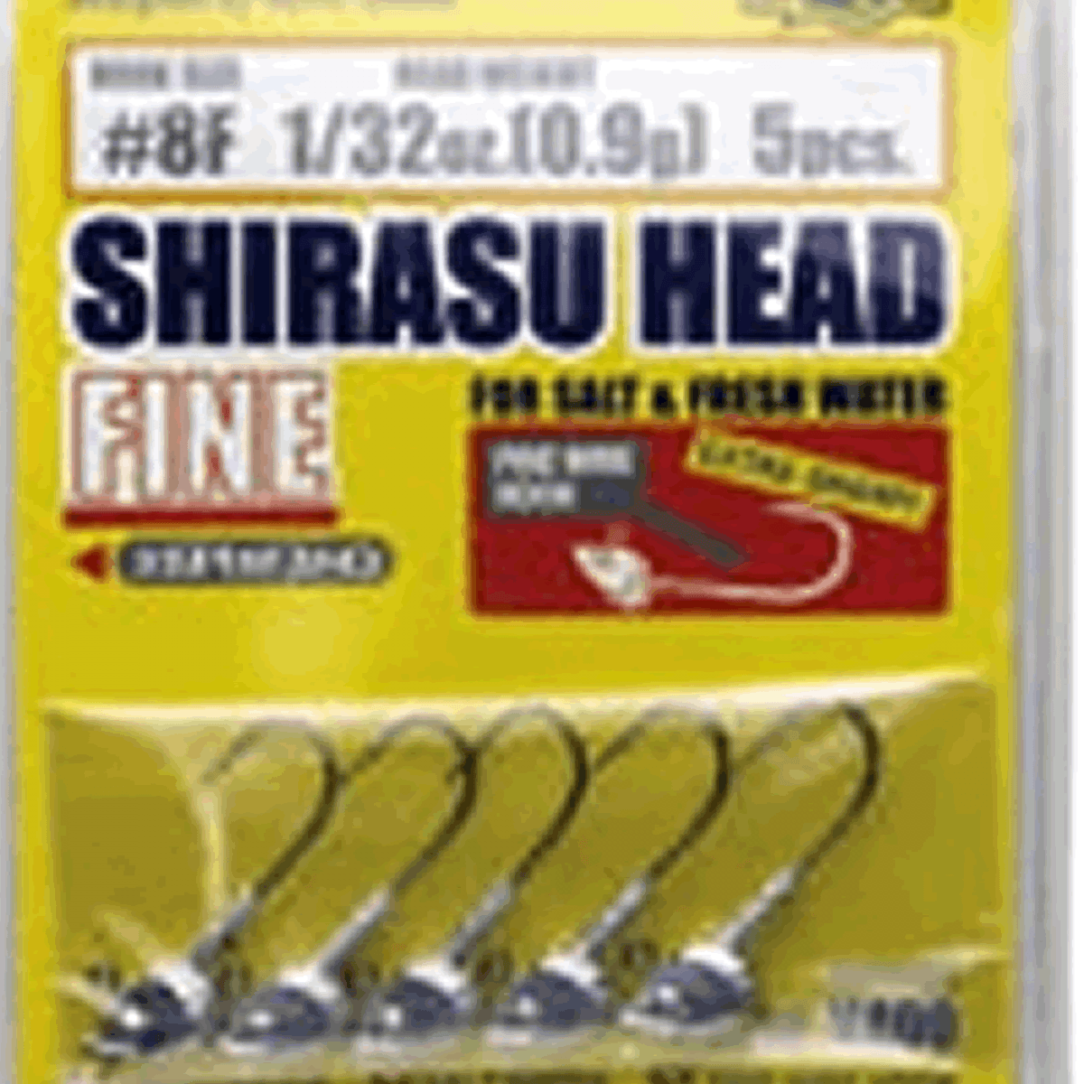 ECOGEAR SHIRASU HEAD FINE #8F - 5/64oz (2.3g) (5 pcs/pack) - Britannic Trade