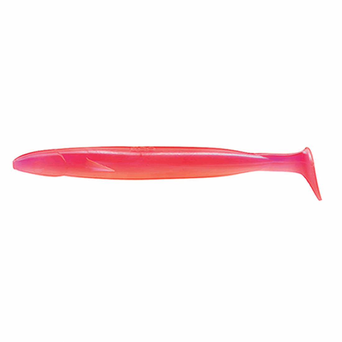 ECOGEAR POWER SHAD 4" 100mm (7 pcs/pack) 102 GLOW (LUMINOUS) / PINK BACK saltwater fishing lure