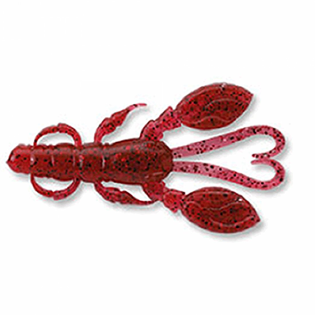 ECOGEAR KASAGO SHOKUNIN ROCK CLAW 2" 65mm (5 pcs/pack) 111 CLEAR GLT./RED SMALL BLACK+RED GLT.BACK saltwater fishing lure