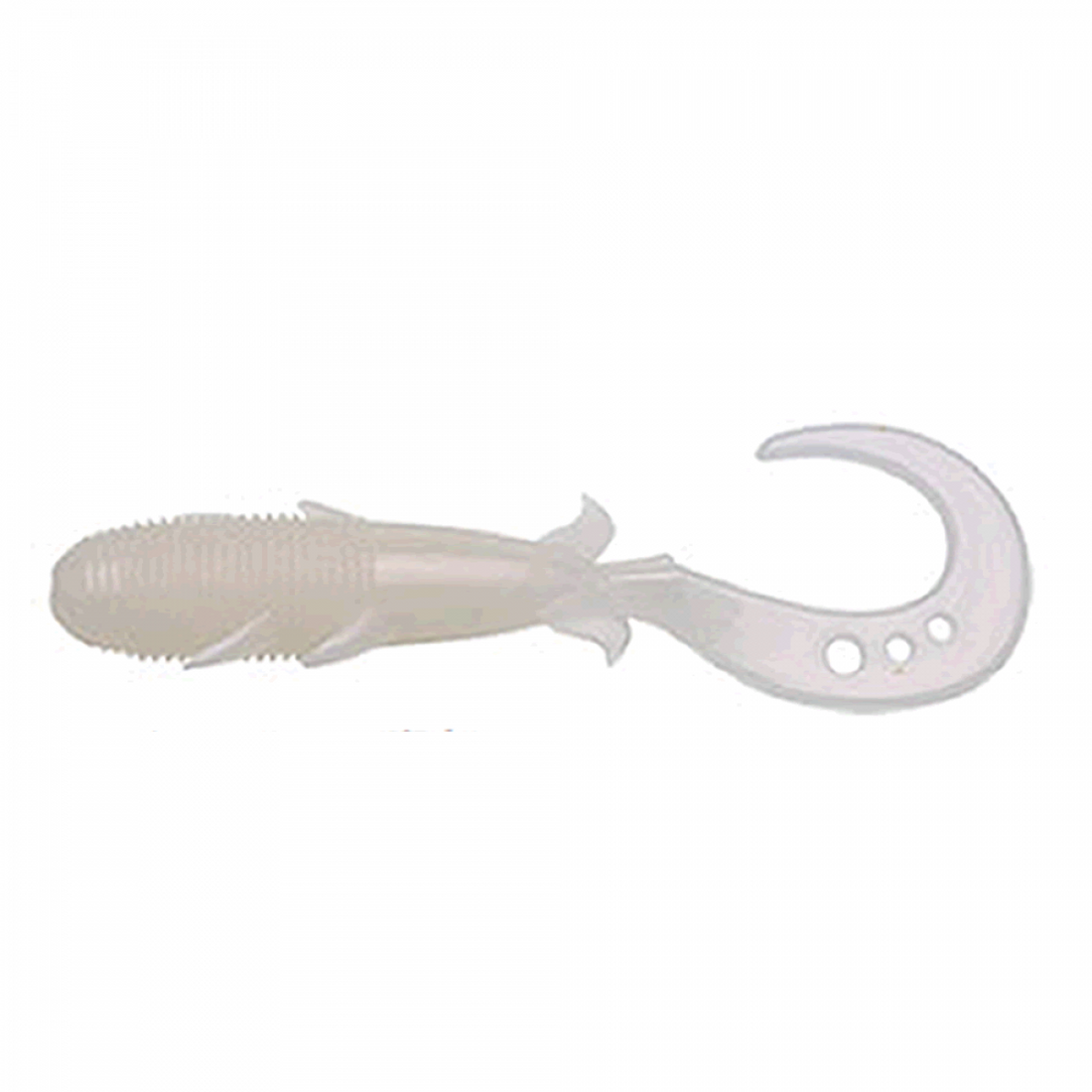 ECOGEAR KIJIHATA GRUB 4" 76mm (8 pcs/pack) 010 PEARL GLOW (LUMINOUS) saltwater fishing lure