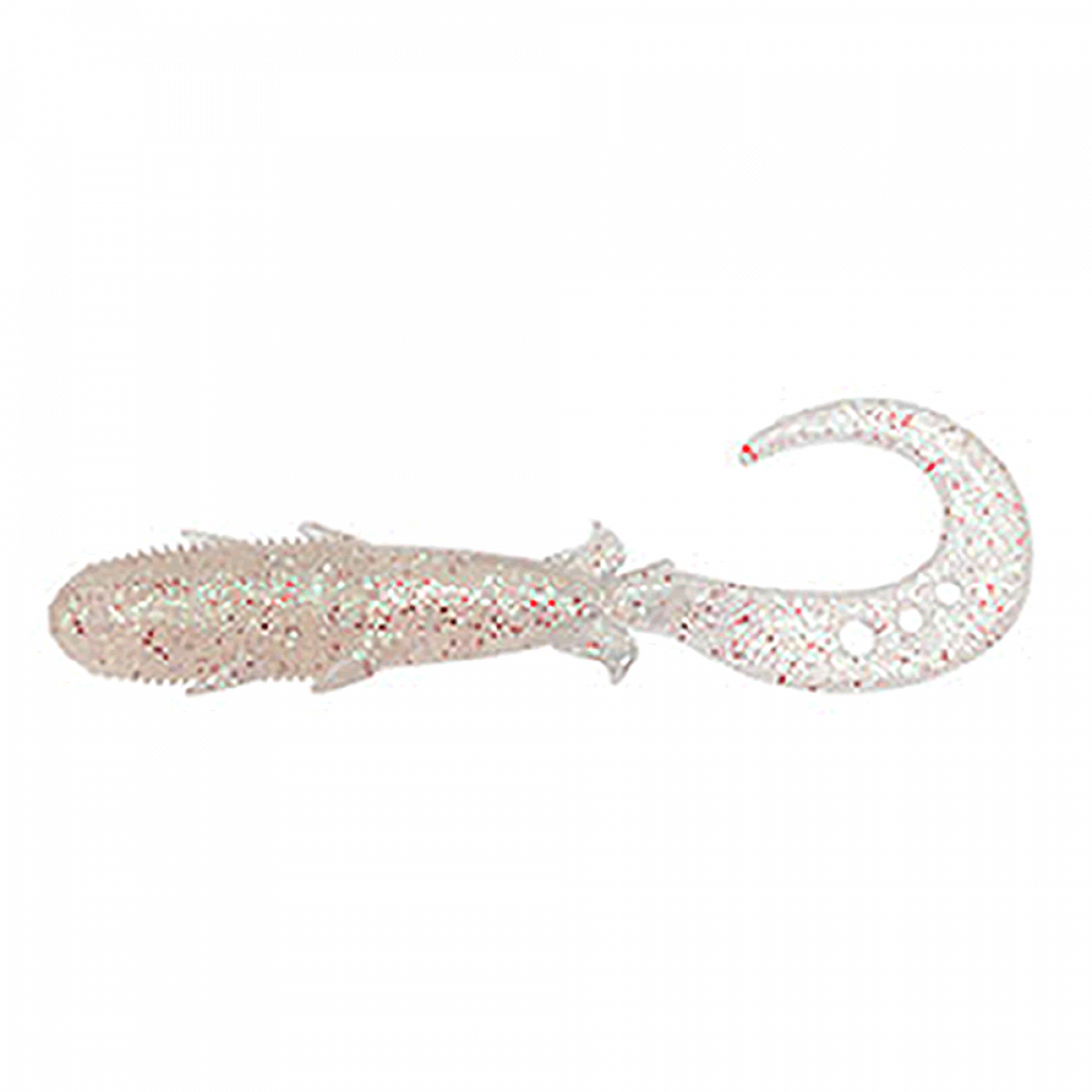 ECOGEAR KIJIHATA GRUB 4.5" 88mm (8 pcs/pack) 323 HOKURIKU CLEAR HOLO saltwater fishing lure