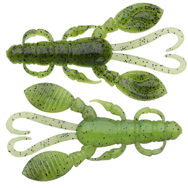 ECOGEAR ROCK CLAW 2" 65mm (8 pcs/pack) 434 AVOCADO CHART HALF FLOAT saltwater fishing lure