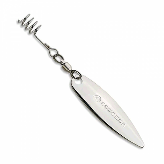 ECOGEAR BLADE SPIN LONG LEAF (2 pcs/pack) SILVER fishing terminal tackle — photo 2