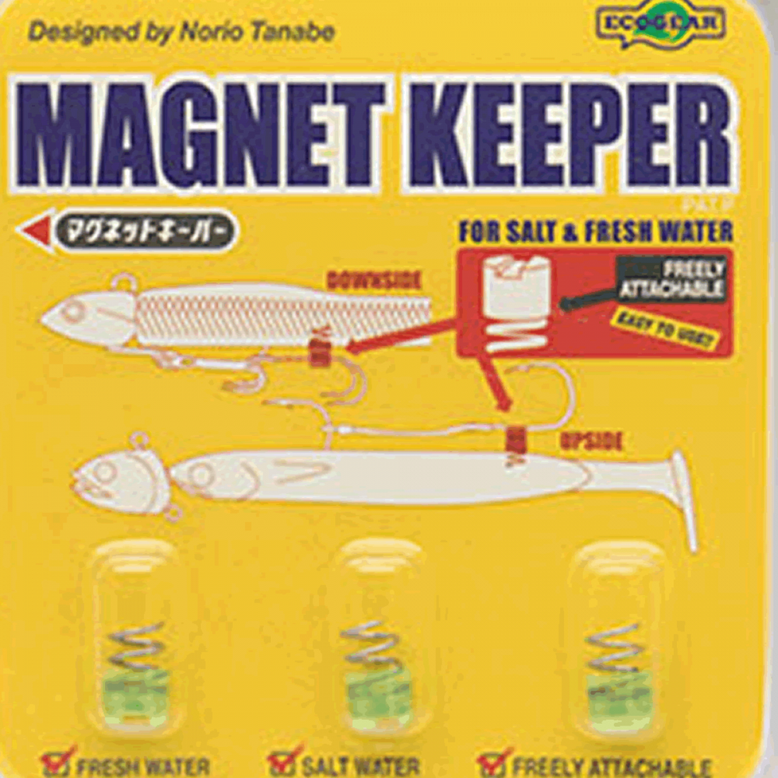 ECOGEAR MAGNET KEEPER S (3 pcs/pack) MK02 LUMINOUS PINK fishing terminal tackle
