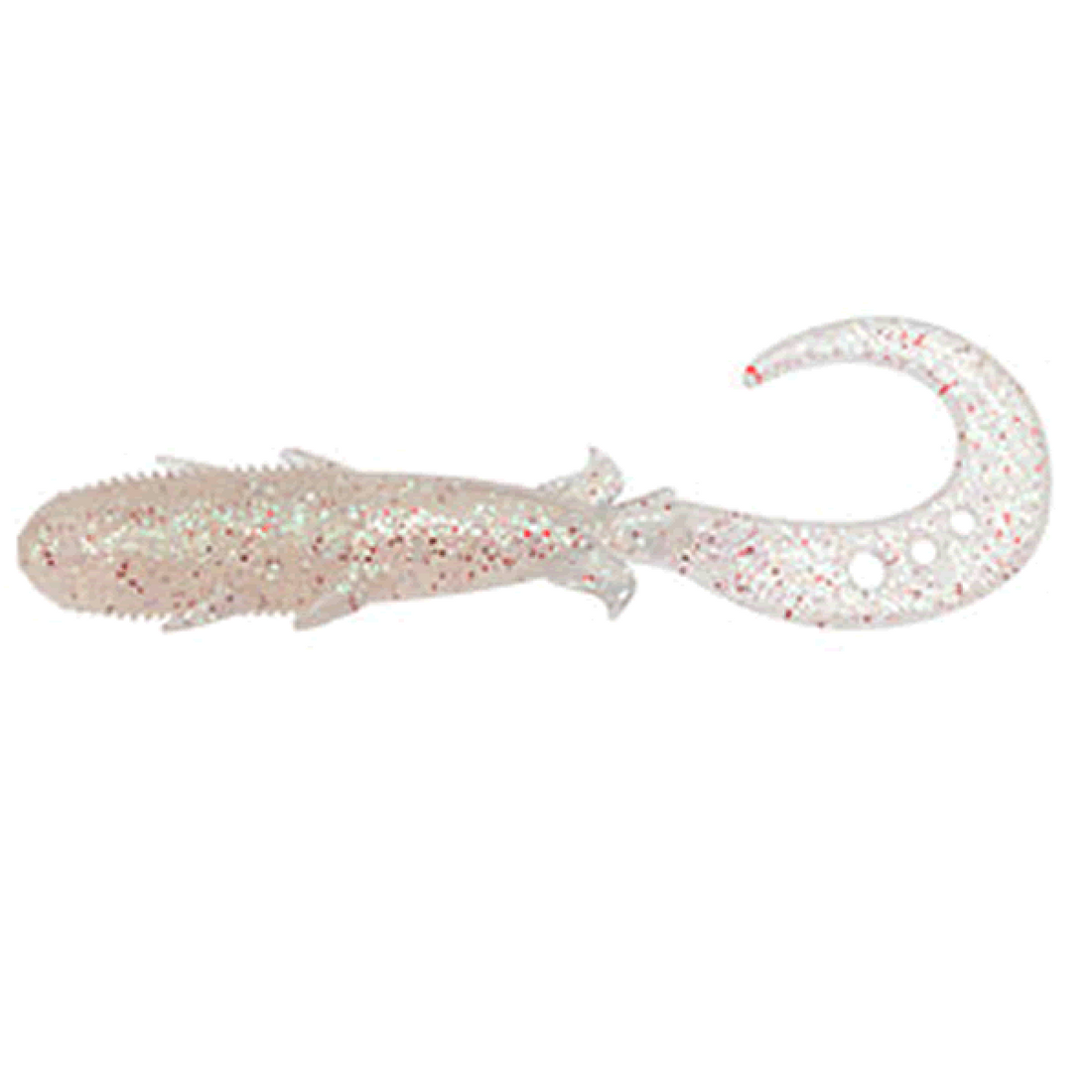 ECOGEAR KIJIHATA GRUB 3" 56mm (9 pcs/pack) 323 HOKURITU CLEAR HOLO saltwater fishing lure