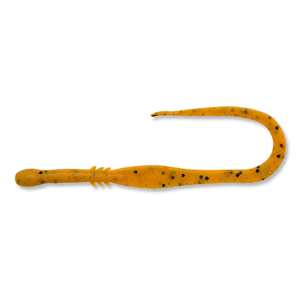 ECOGEAR JUKUSEI TAIRABA AQUA KUWASE CURLY SLIM (PREMIUM) 75mm (12 pcs/pack) J04 HOYA YELLOW saltwater fishing lure