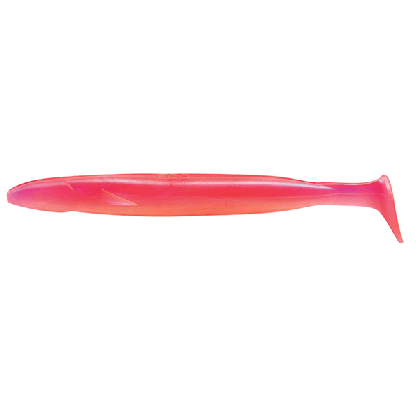 ECOGEAR POWER SHAD 5" 115mm (6 pcs/pack) 102 GLOW(YAKOU)/PINK BACK