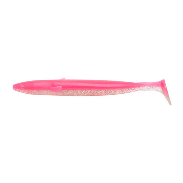 ECOGEAR POWER SHAD 5.0" (6 pcs / pack) 158 SUPER HOLOGRAM / PINK GLOW (LUMINESCENCE)