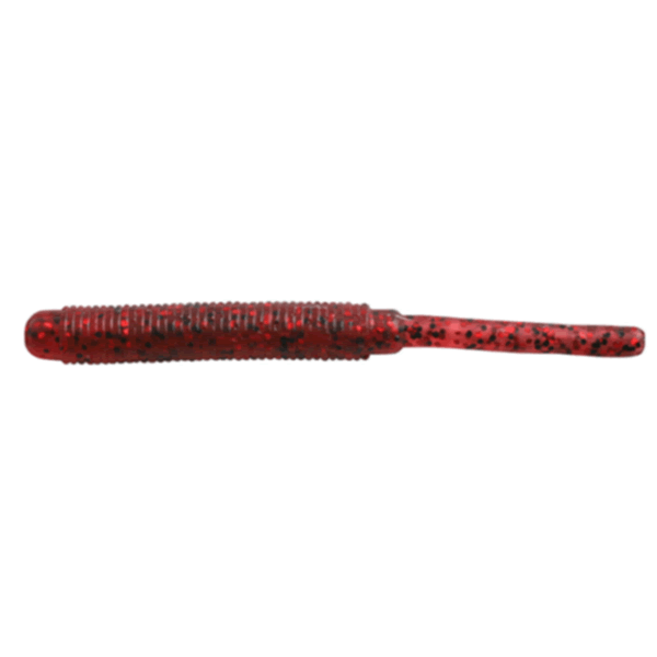 ECOGEAR MEBARU SHOKUNIN STRAW TAIL GRUB 2" 50mm (9 pcs/pack) 247 RED GROW(LUMINOUS)RED+BLACK Flk.