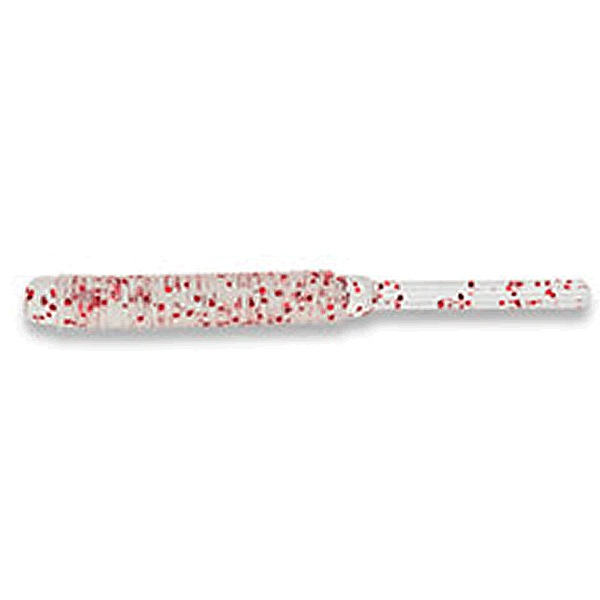 ECOGEAR MEBARU SHOKUNIN STRAW TAIL GRUB 2" 50mm (9 pcs/pack) 288 CLEAR RED Flk. saltwater fishing lure