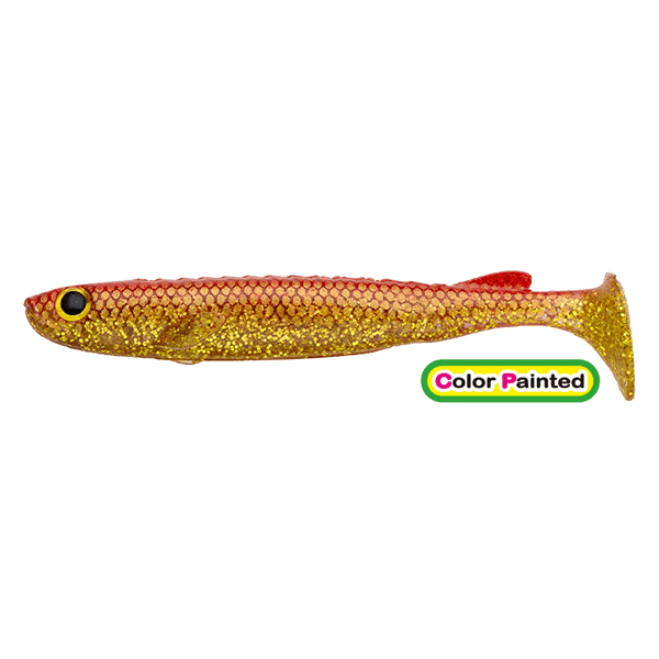 ECOGEAR CELT 3.5" 88mm (6 pcs/pack) 484 CP RED GOLD saltwater fishing lure