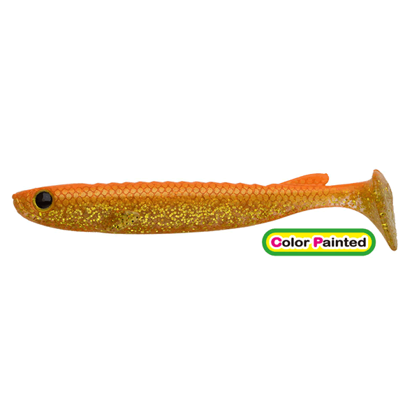 ECOGEAR CELT 3.5" 88mm (6 pcs/pack) 486 CP ORANGE GOLD saltwater fishing lure
