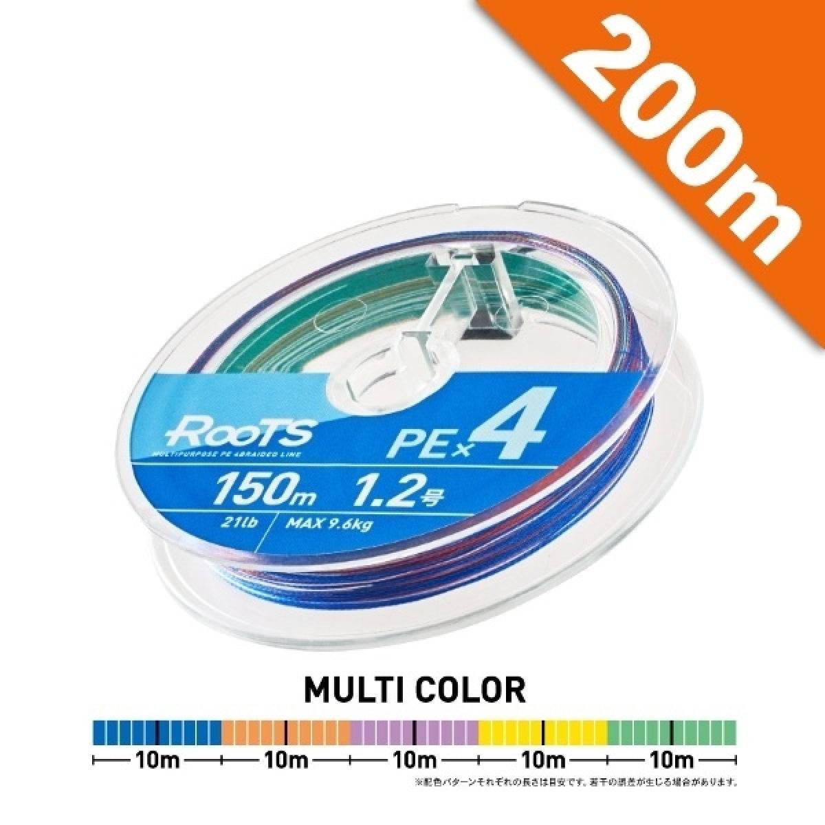 GOSEN ROOTS PE X4 #0.8 (14 lb) - 200m MULTI COL - Britannic Trade