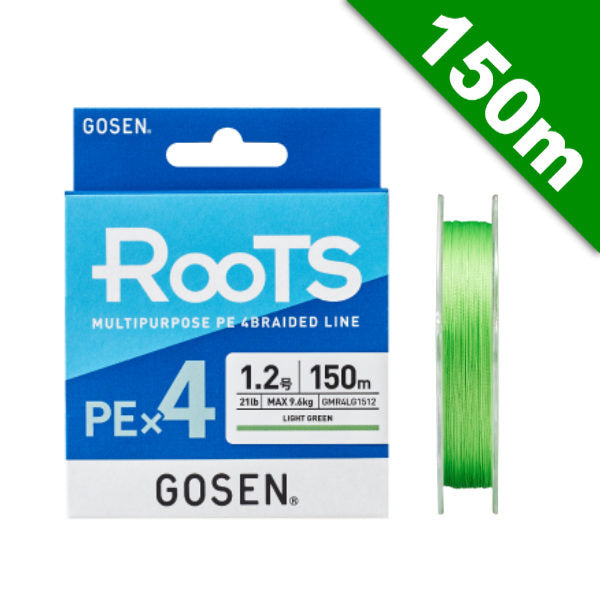 GOSEN ROOTS PE X4 #0.8 (14 libre) - 150m AÇIK YEŞİL