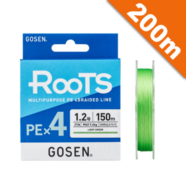 GOSEN ROOTS PE X4 #0.6 (12 lb) - 200m AÇIK YEŞİL