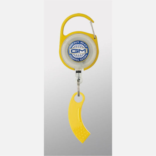Golden Mean GM PIN ON REEL + LINE CUTTER REEL/75m : 17.3g CUTTER/45mm : 2.9g #YELLOW - Britannic Trade