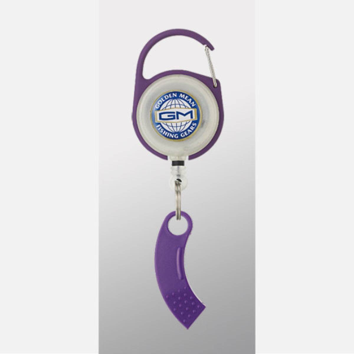 Golden Mean GM PIN ON REEL + LINE CUTTER REEL/75m : 17.3g CUTTER/45mm : 2.9g #PURPLE - Britannic Trade
