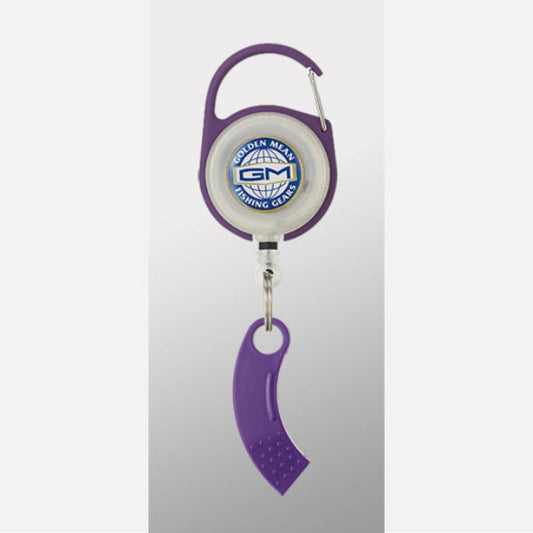 Golden Mean GM PIN ON REEL + LINE CUTTER REEL/75m : 17.3g CUTTER/45mm : 2.9g #PURPLE - Britannic Trade